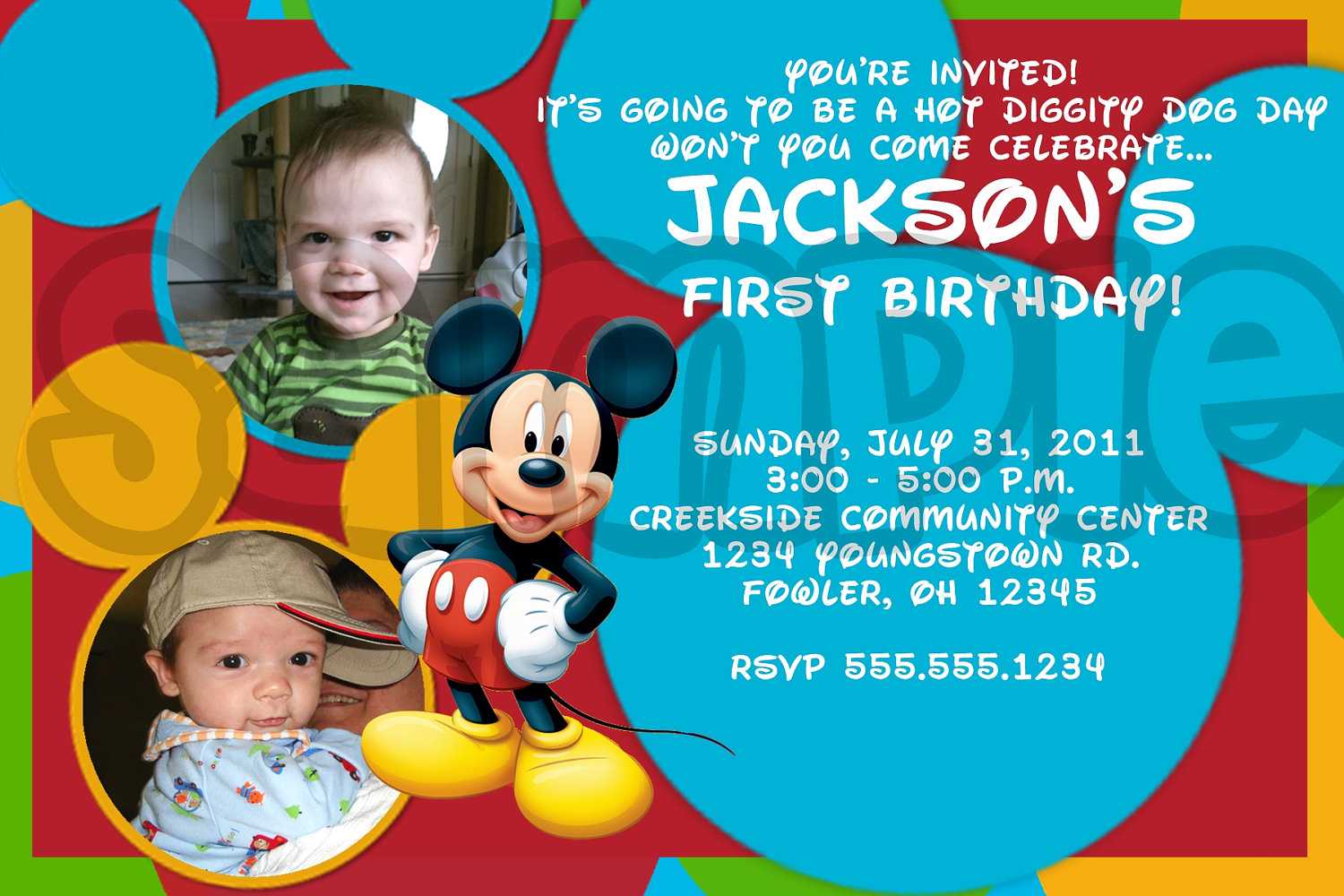 mickey mouse birthday invitations online