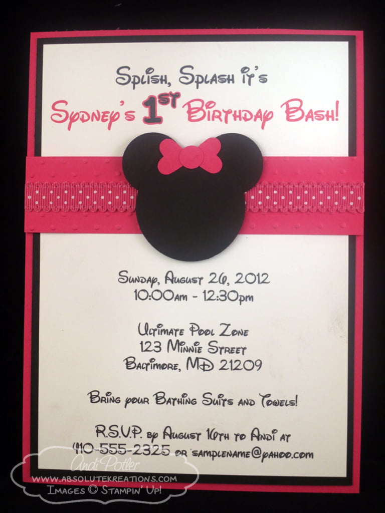  minnie mouse birthday invitations template