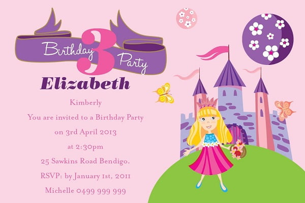 birthday invitation wording for kids 3rd birthday