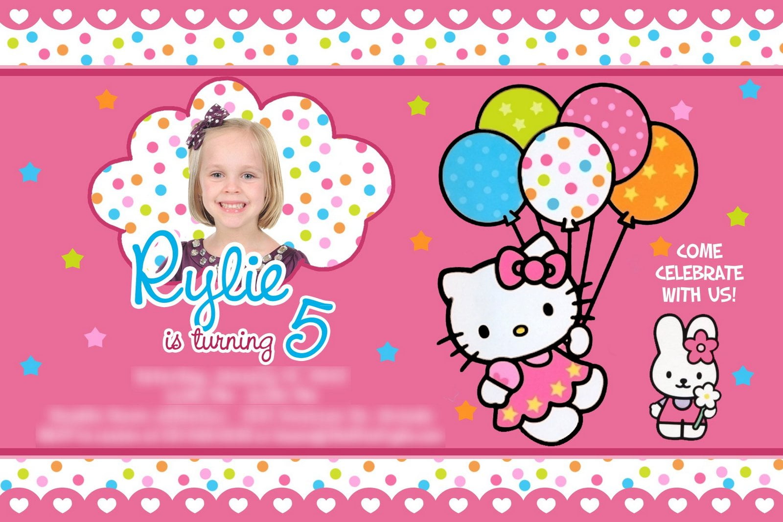 Hello Kitty Birthday Invitations  FREE Printable Birthday Pertaining To Hello Kitty Banner Template