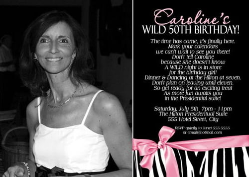 Classic 50th Birthday Party Invitations