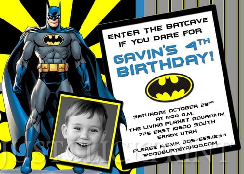 Cool Batman Birthday Invitations Ideas