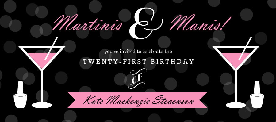 Luxury 21st Birthday Invitations