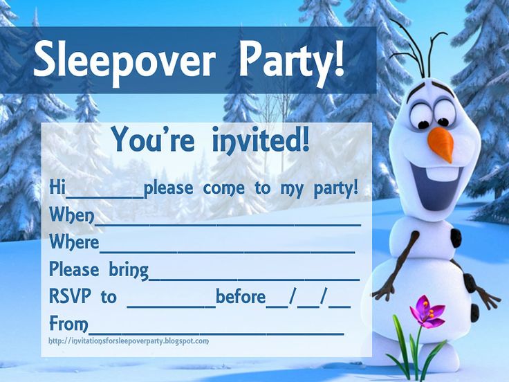 Olaf Frozen Birthday Party Invitations Template