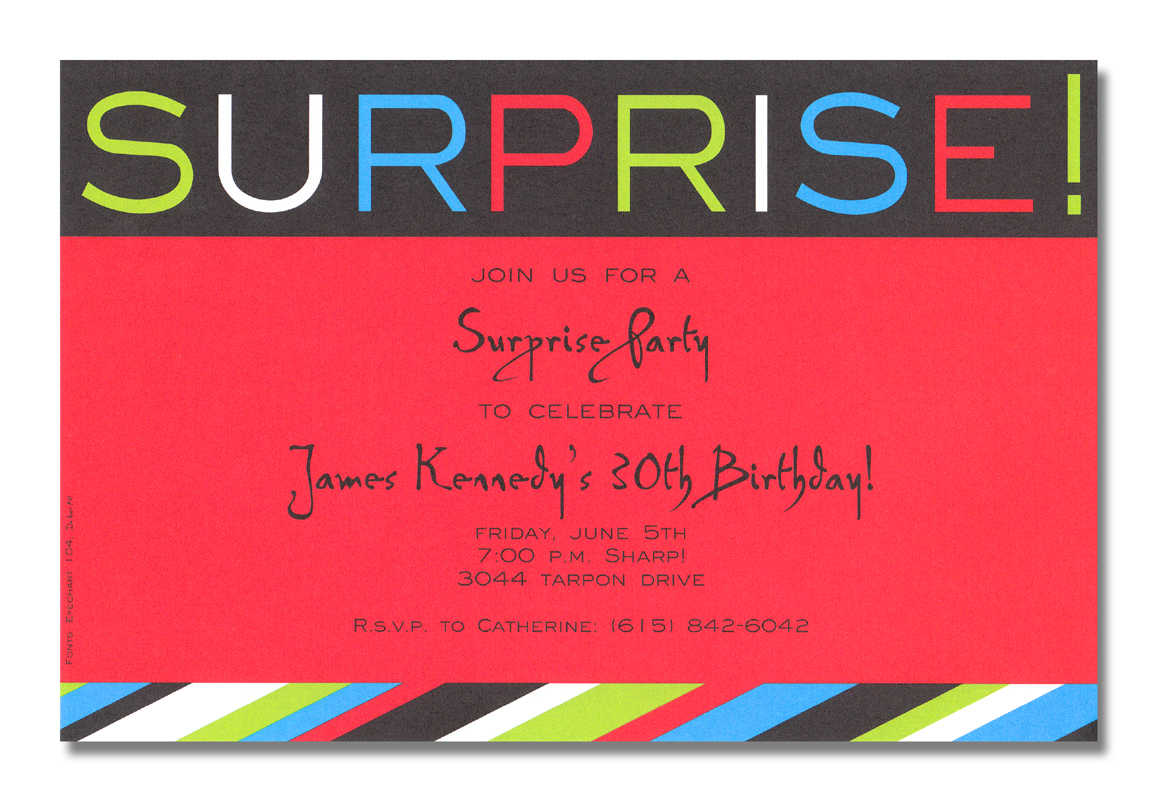Surprise Birthday Party Invitations Wording Ideas | FREE Printable