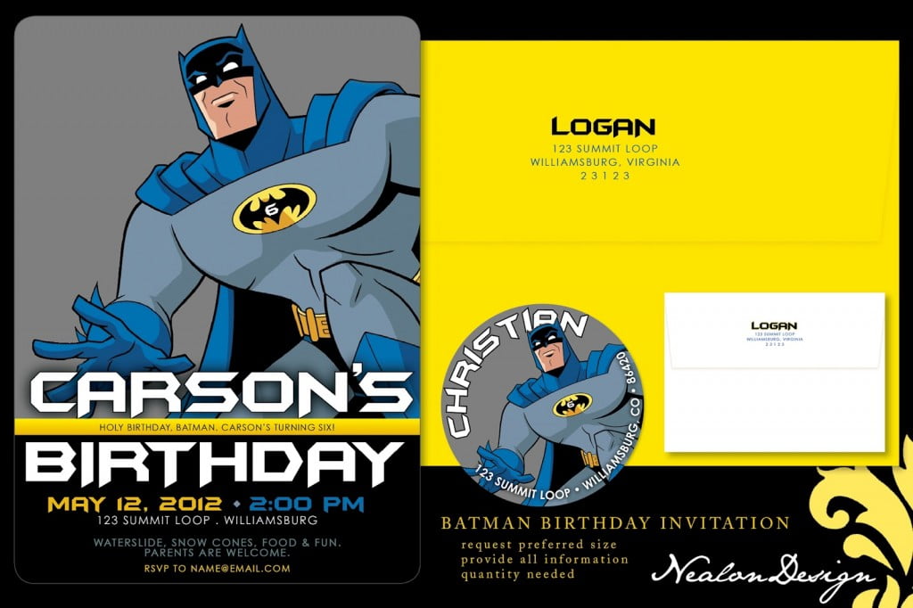 Template Batman Birthday Invitations Ideas