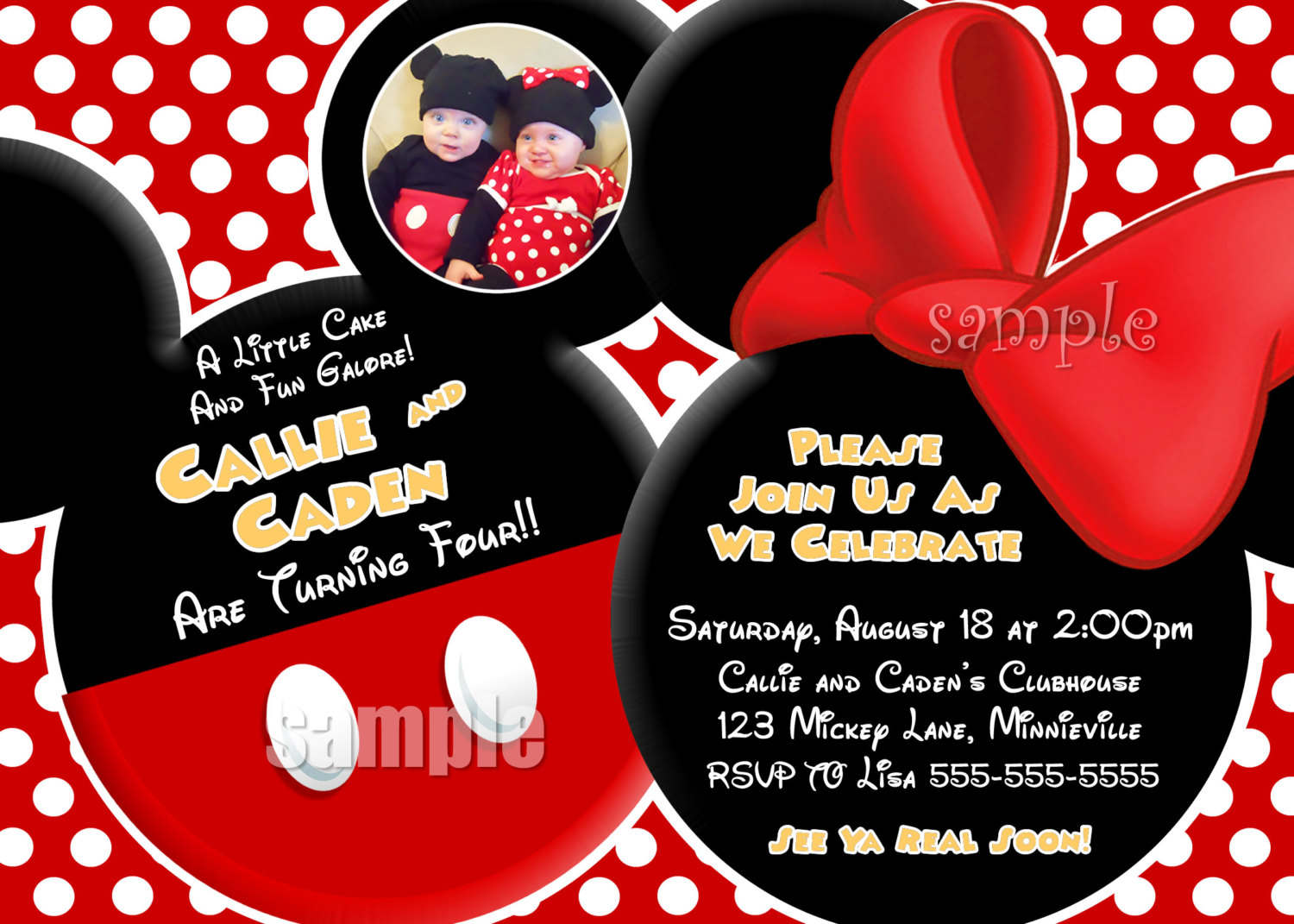 Mickey Mouse Clubhouse Birthday Invitations