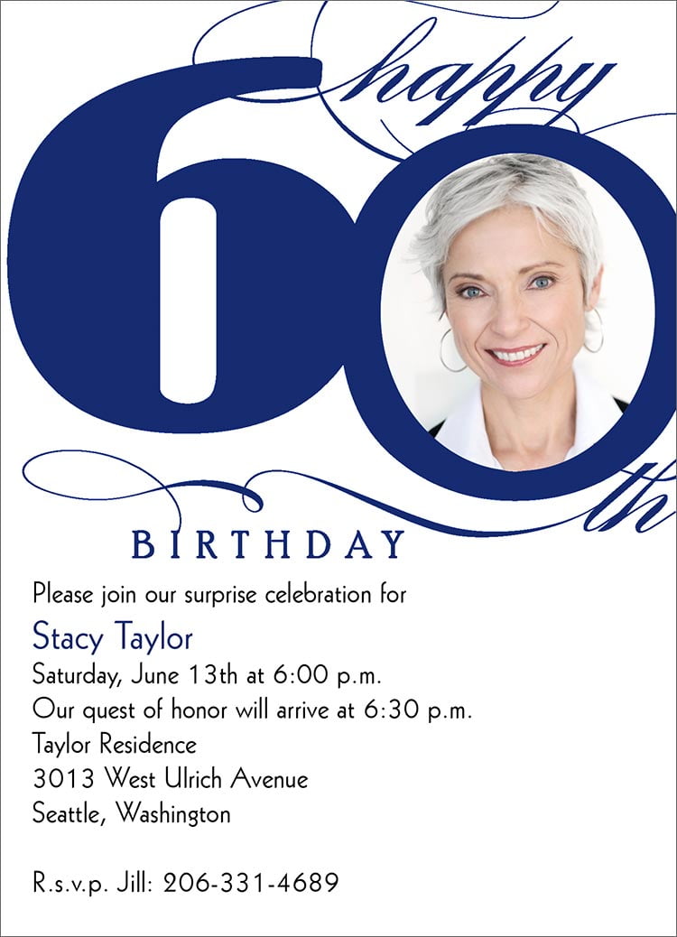 60th birthday party invitations wording