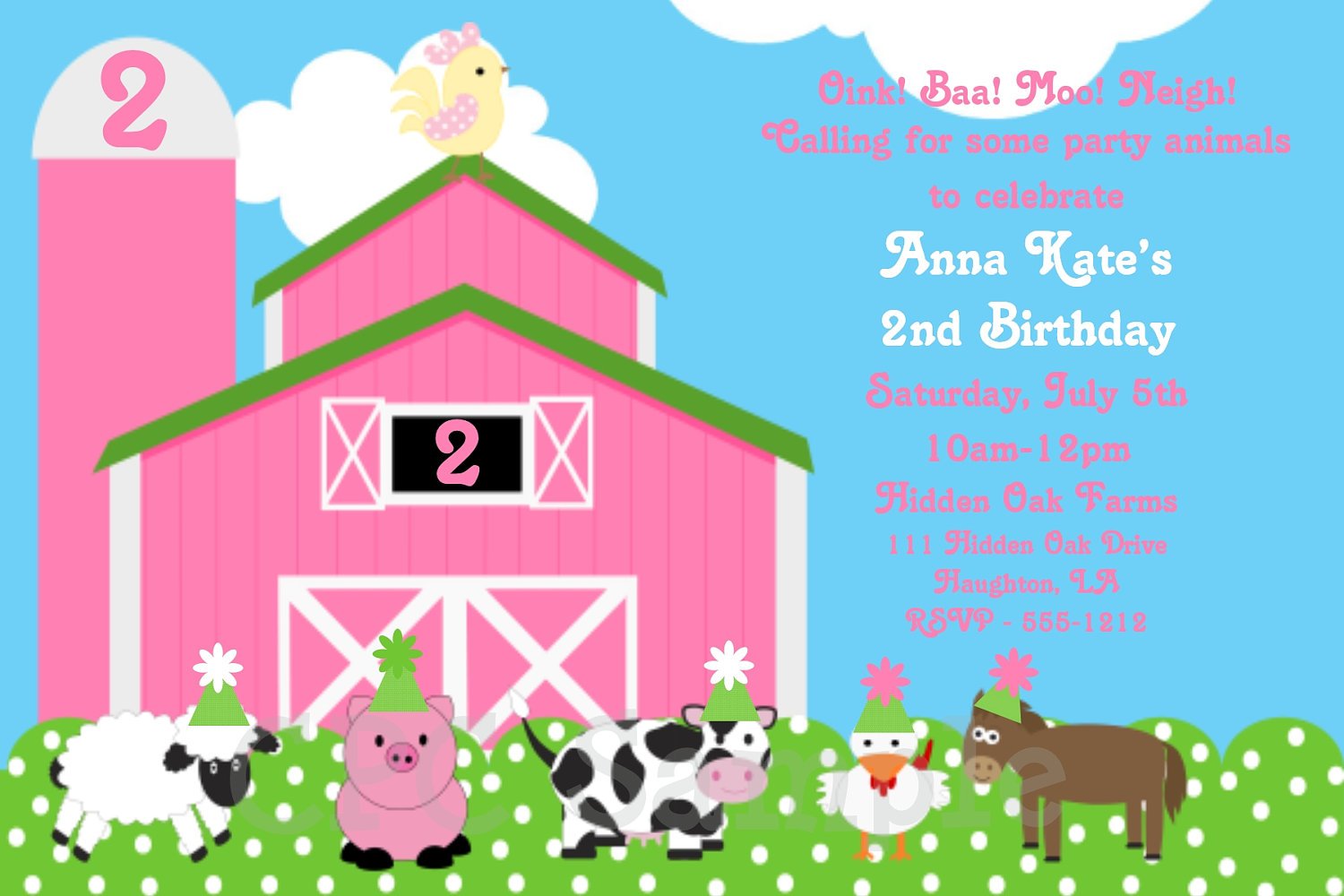 Farm Birthday Invitations Ideas FREE Printable Birthday Invitation