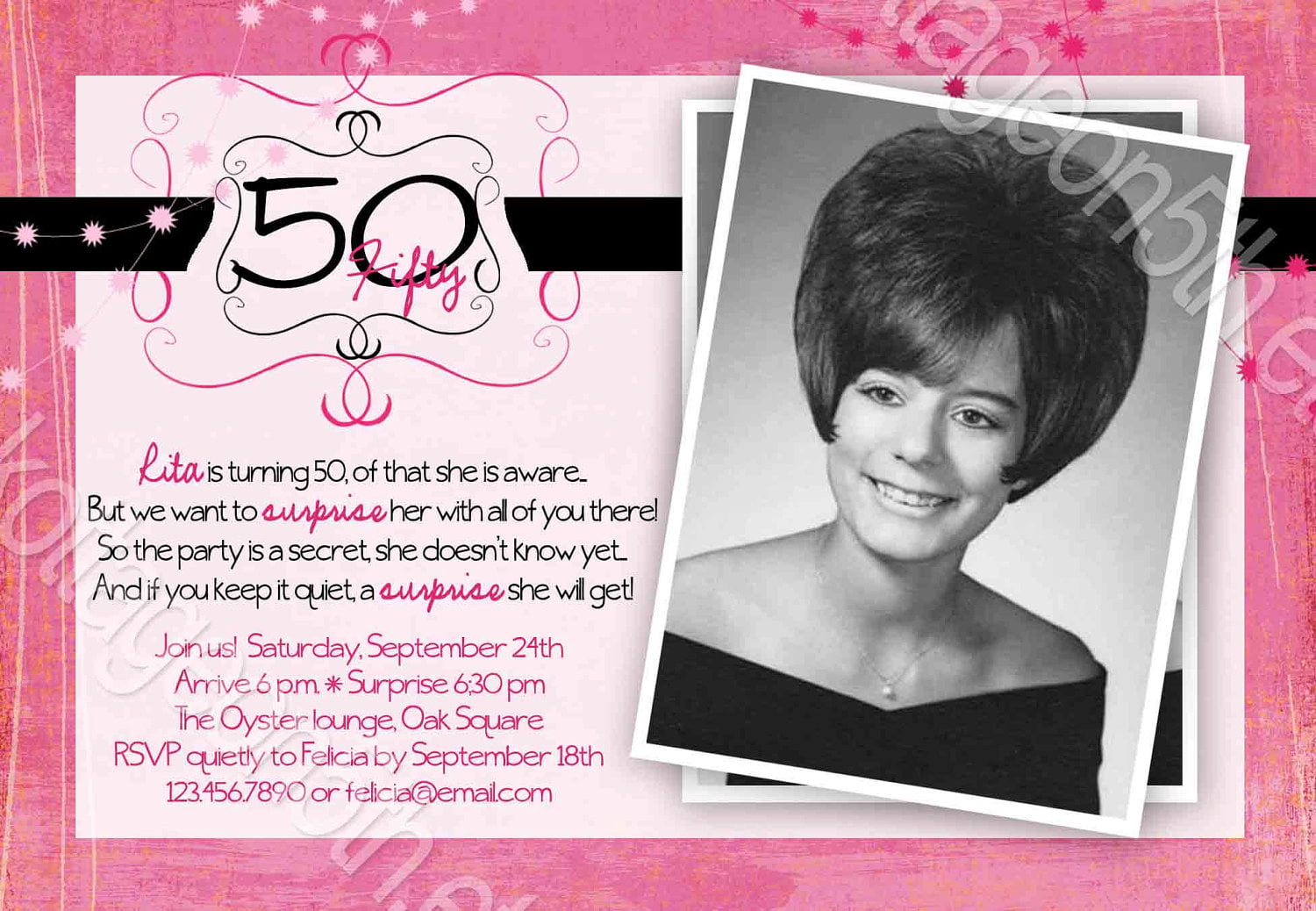 Retro 40th Birthday Party Invitations Wording