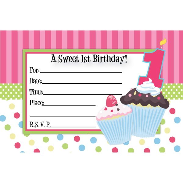 Cupcake Birthday Invitations FREE Printable Birthday Invitation 