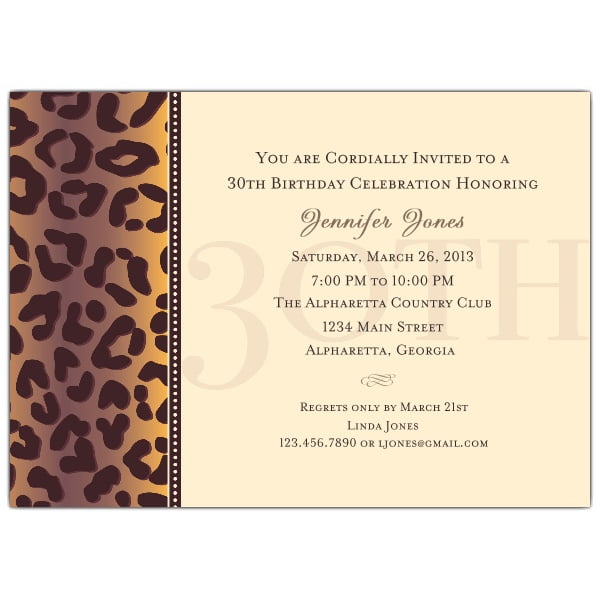 30th birthday party invitations template