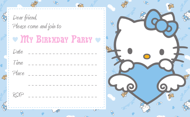 Hello birthday party invitations templates