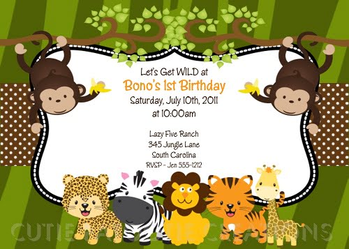 Unique zoo birthday invitations