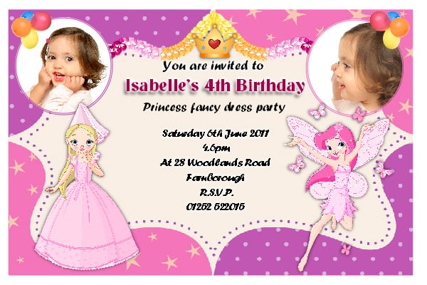 fairy 4th birthday invitations