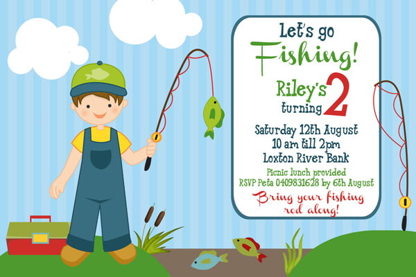 fishing birthday invitations for kids
