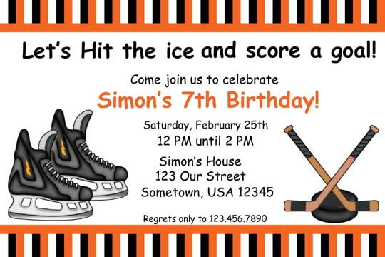 hockey birthday invitations template