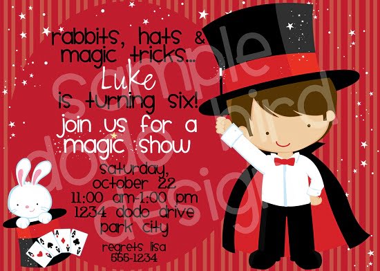 Magic Birthday Party Invitations FREE Printable Birthday Invitation 