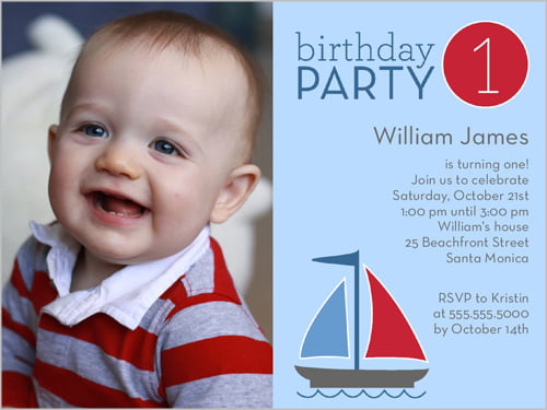 sailboat birthday invitations ideas wording