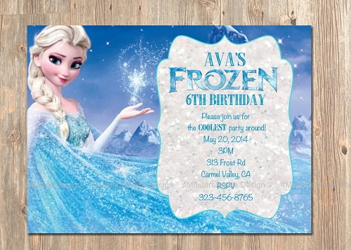 snowflake birthday invitations template