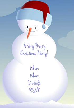 snowman birthday invitations ideas free printable