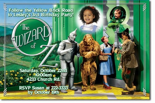 wizard of oz birthday party invitations ideas for girl