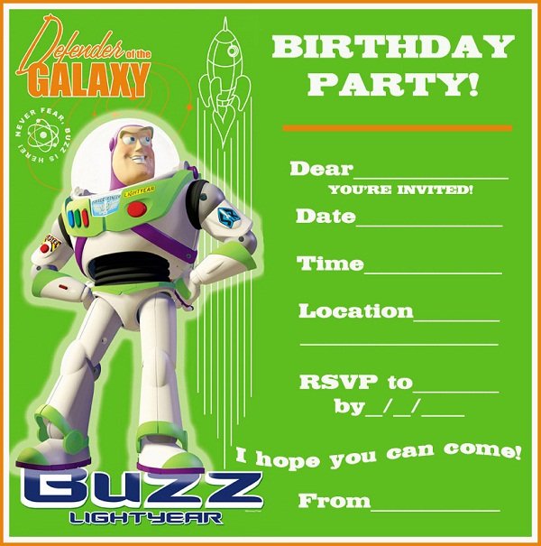 Toy Story birthday party invitation ideas free printable