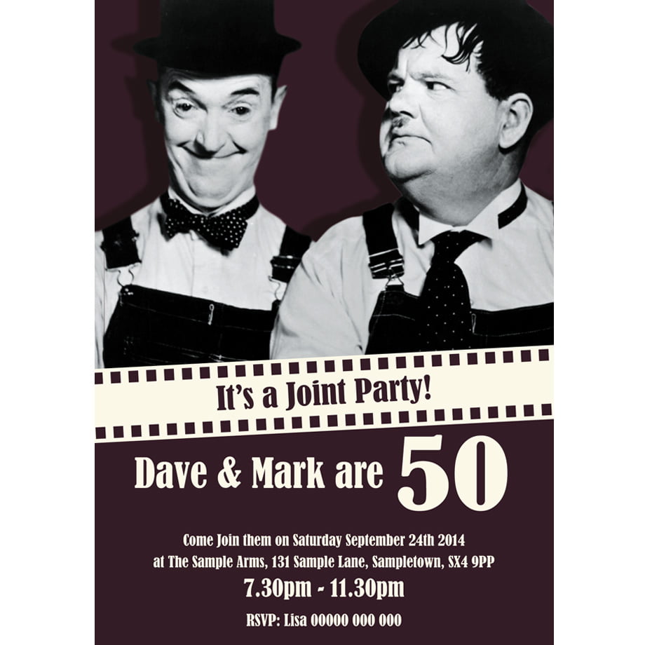 50th Joint Birthday Party Invitations
