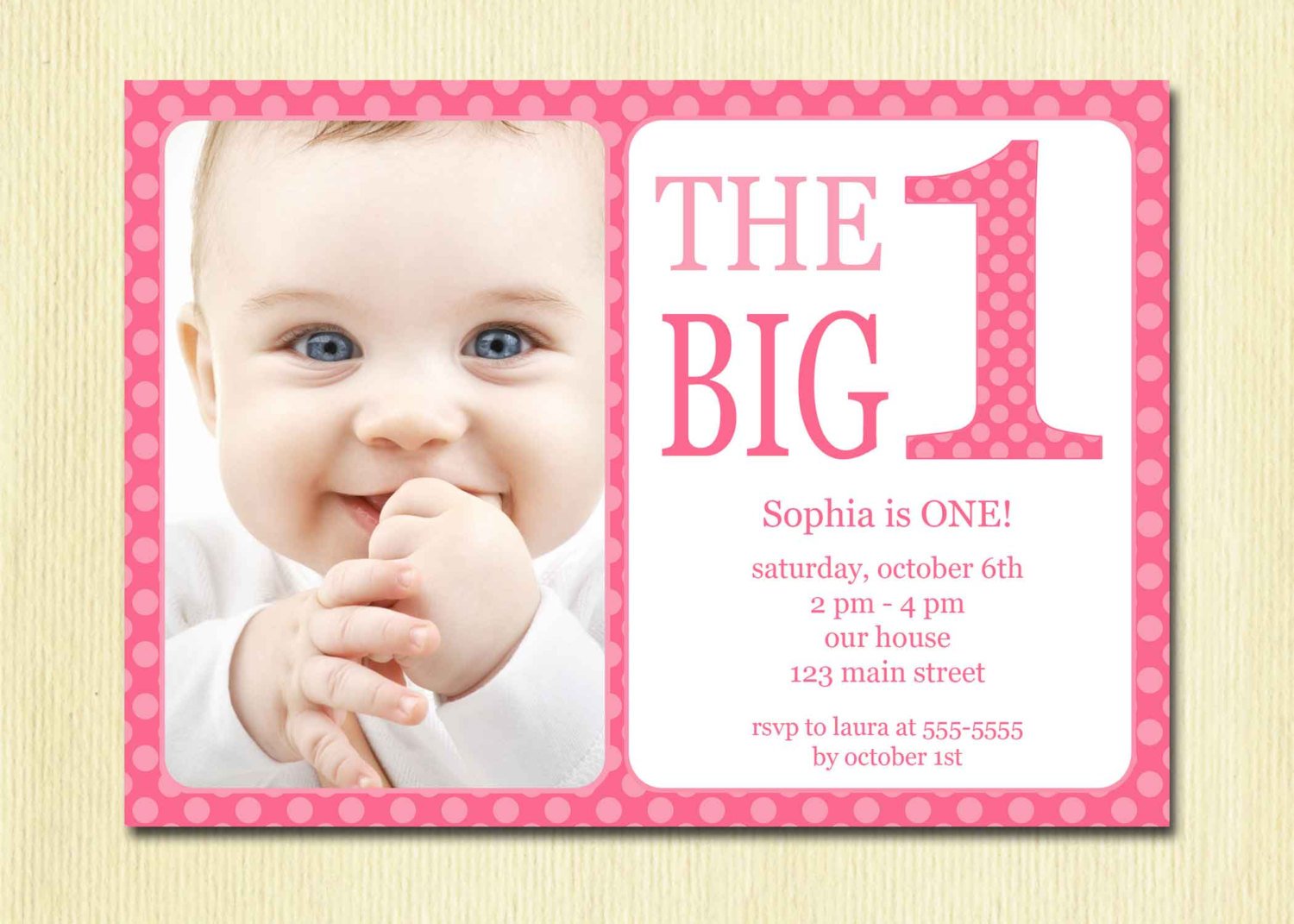 Baby First Birthday Invitations FREE Printable Birthday Invitation 