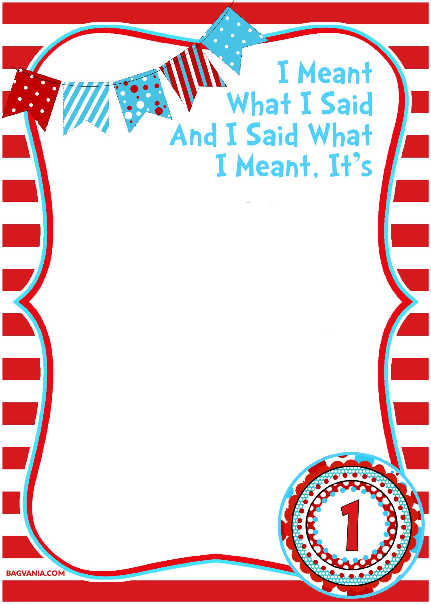 FREE Printable dr.Seuss – Cat in the Hat Invitation Template For Blank Cat In The Hat Template