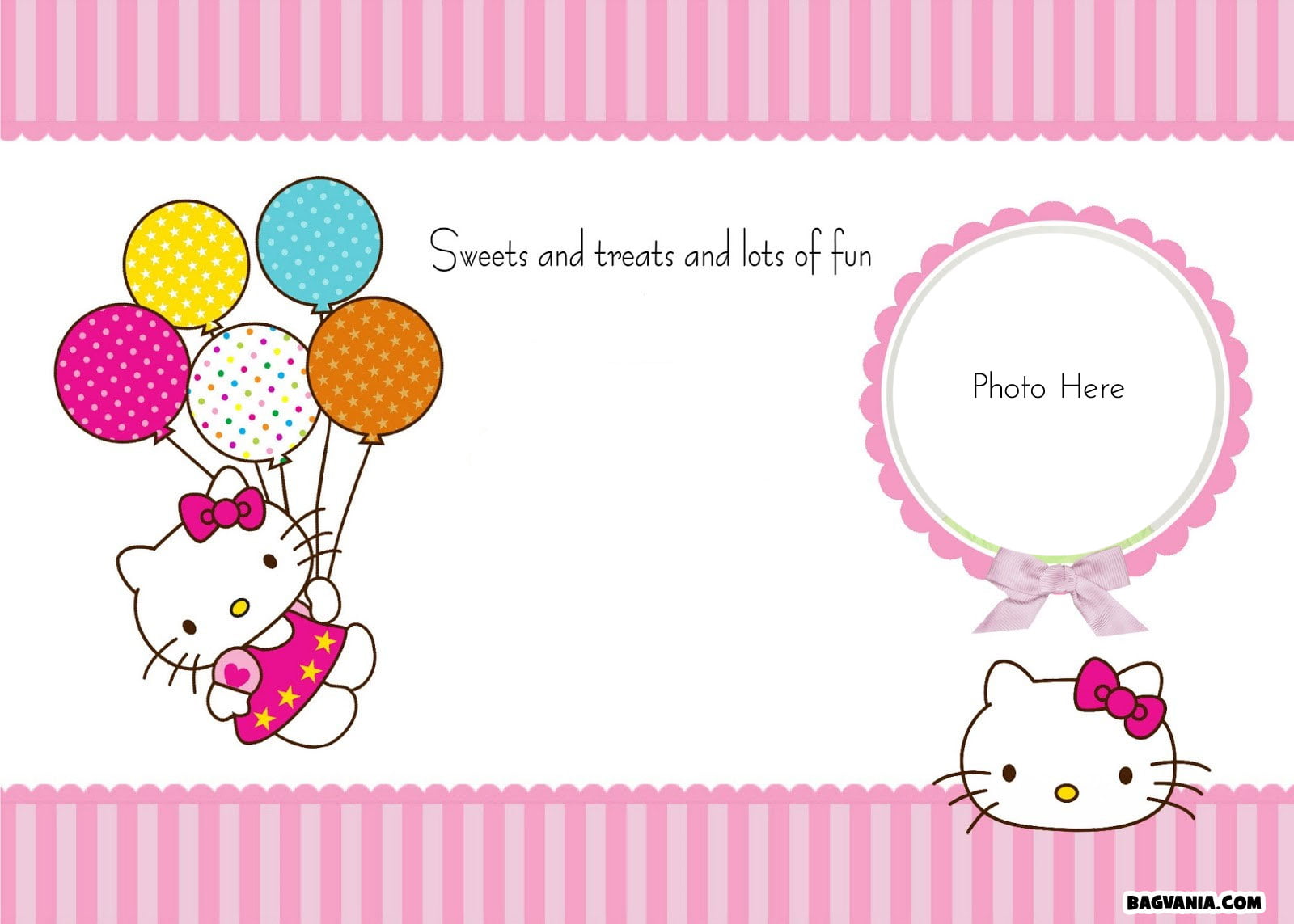 Hello Kitty BIRTHDAY PARTY IDEAS – Invitations, Dress, Pinatas Throughout Hello Kitty Birthday Banner Template Free