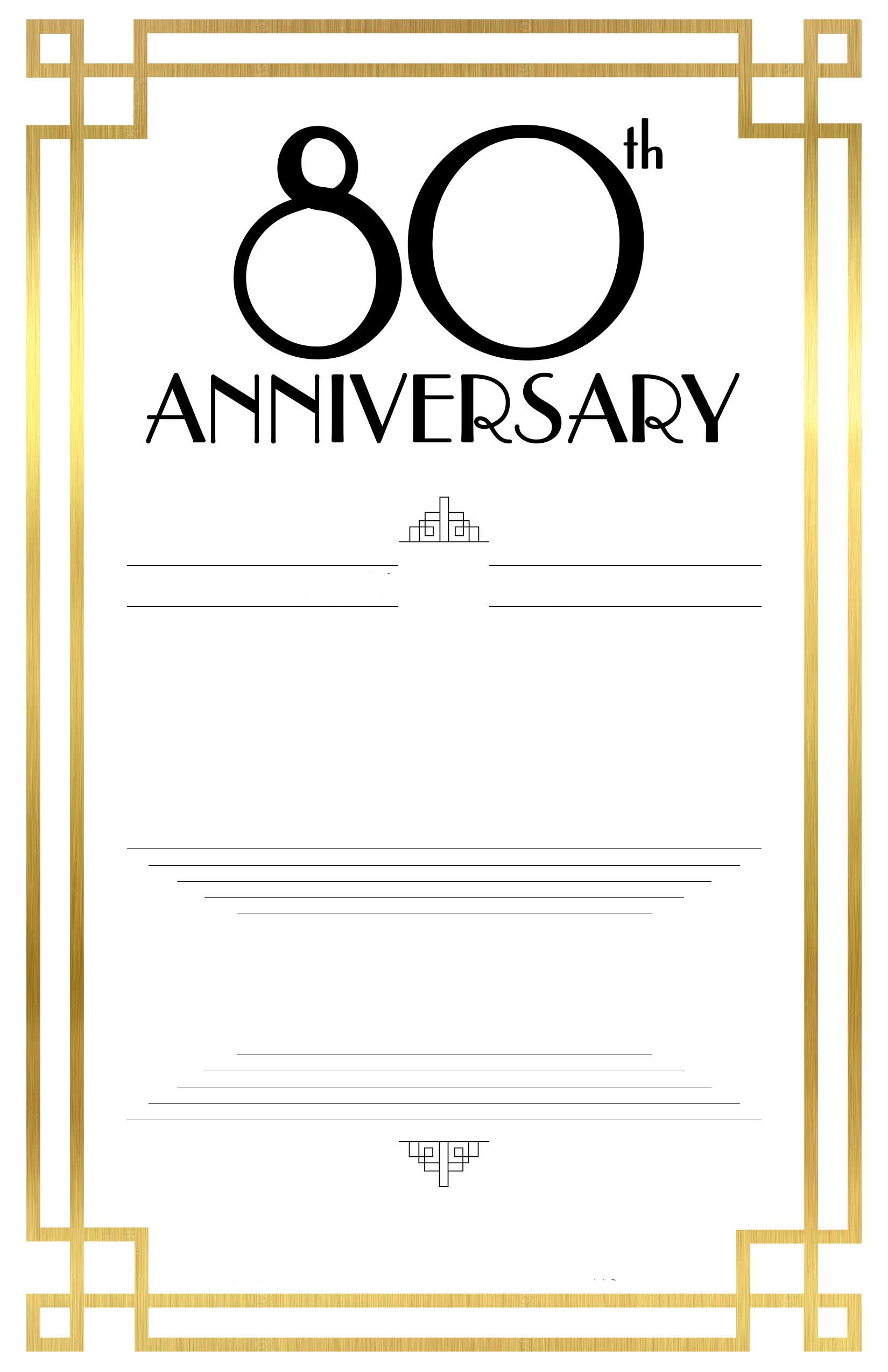 Free Printable 80th Birthday Invitations FREE Printable Birthday