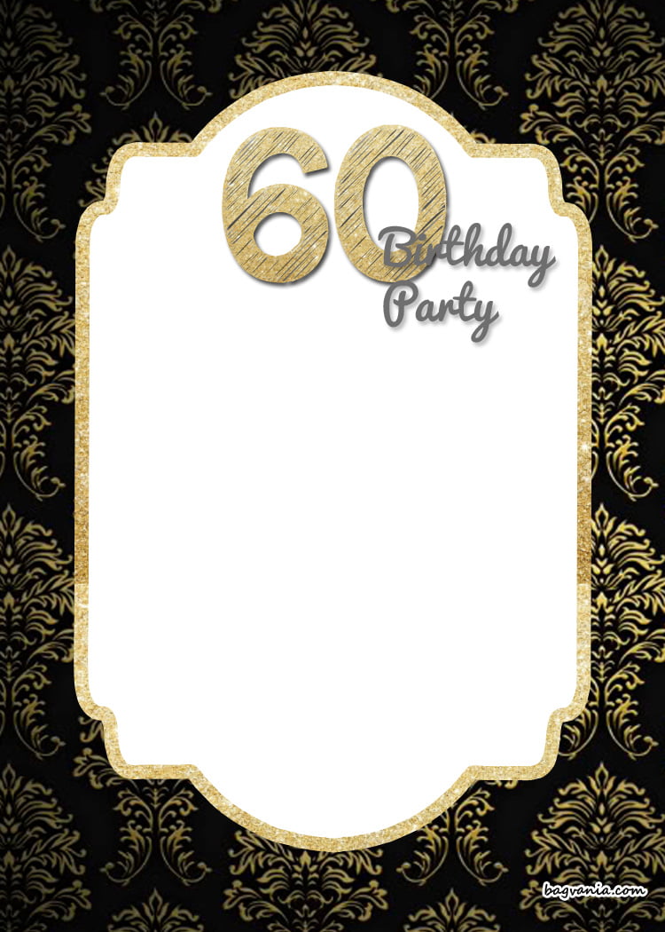 Free Printable 60th Birthday Invitations Template Free Printable Birthday Invitation Templates Bagvania