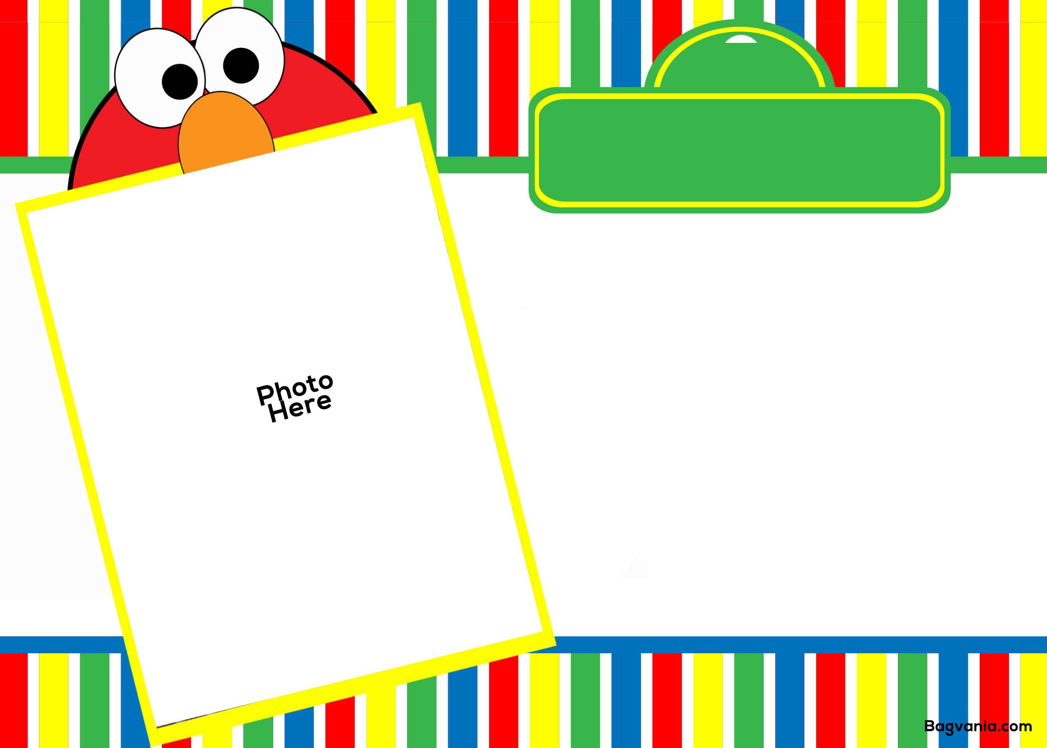 Free Printable Elmo Birthday Invitations  FREE Printable Birthday In Elmo Birthday Card Template