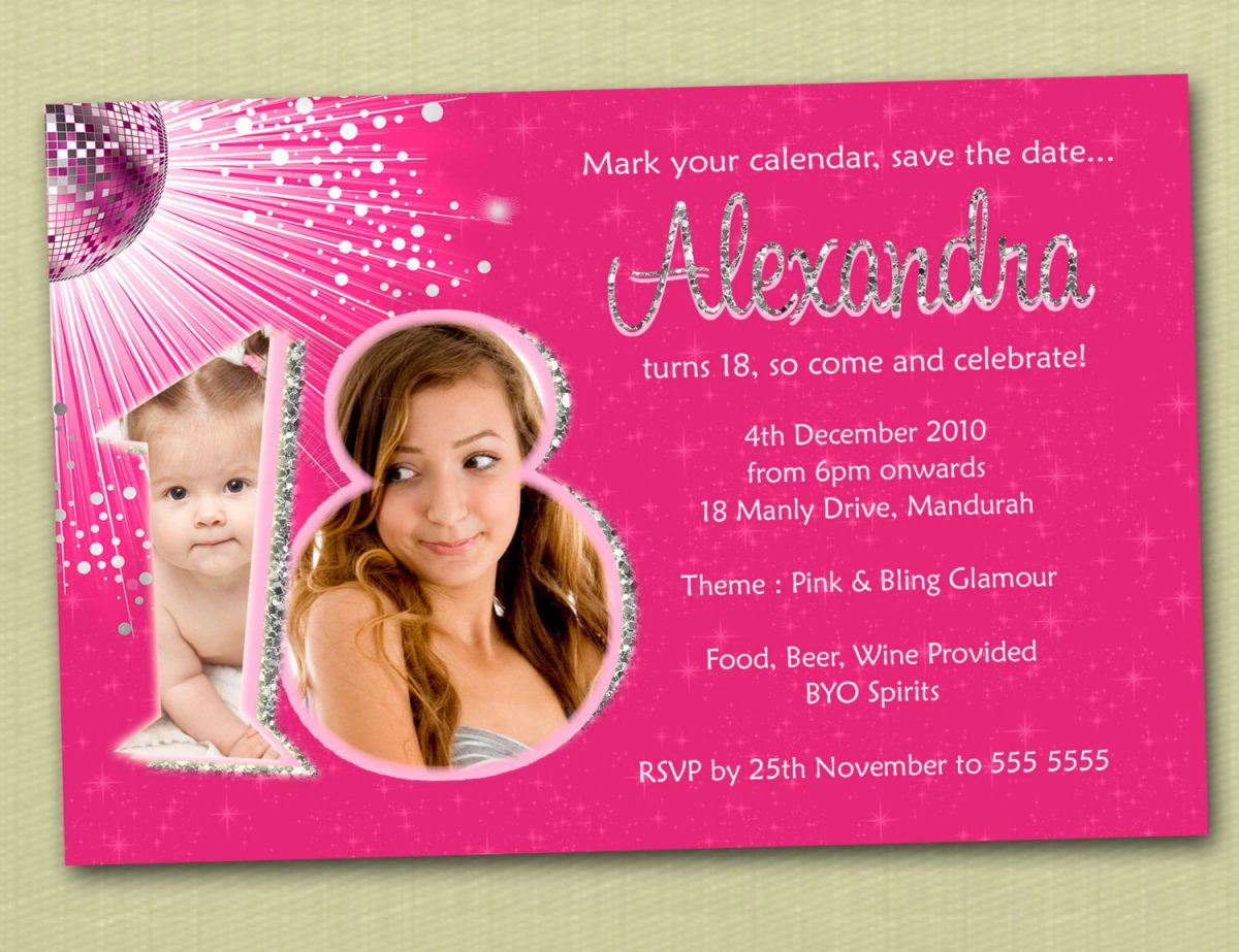 Free 18Th Birthday Invitation Templates