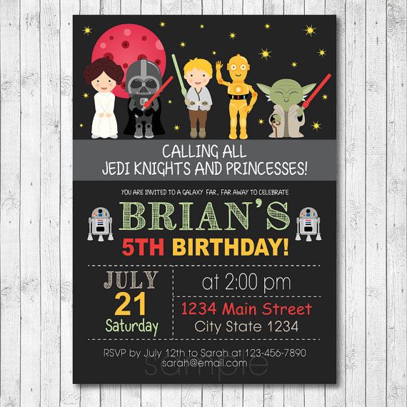 FREE Star Wars Birthday Invitations FREE Printable Birthday