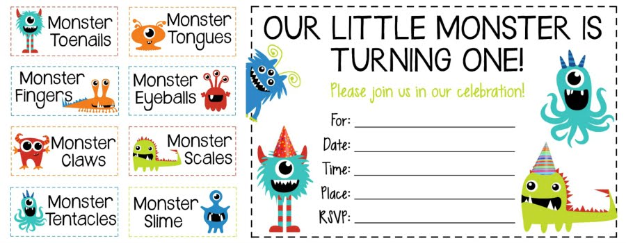 Free Monster Birthday Invitations Free Printable Birthday Invitation Templates Bagvania