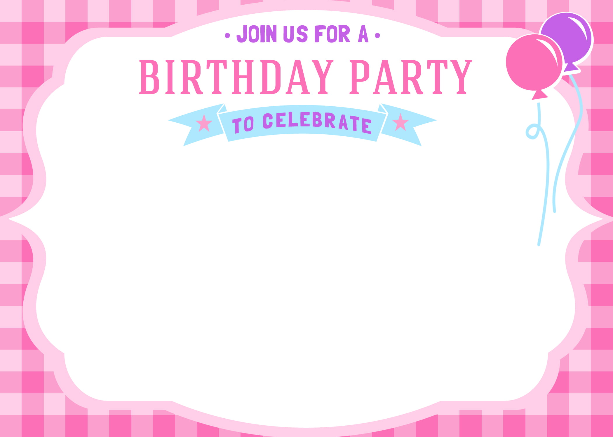 Free Birthday Invitation Templates For Baby Girl
