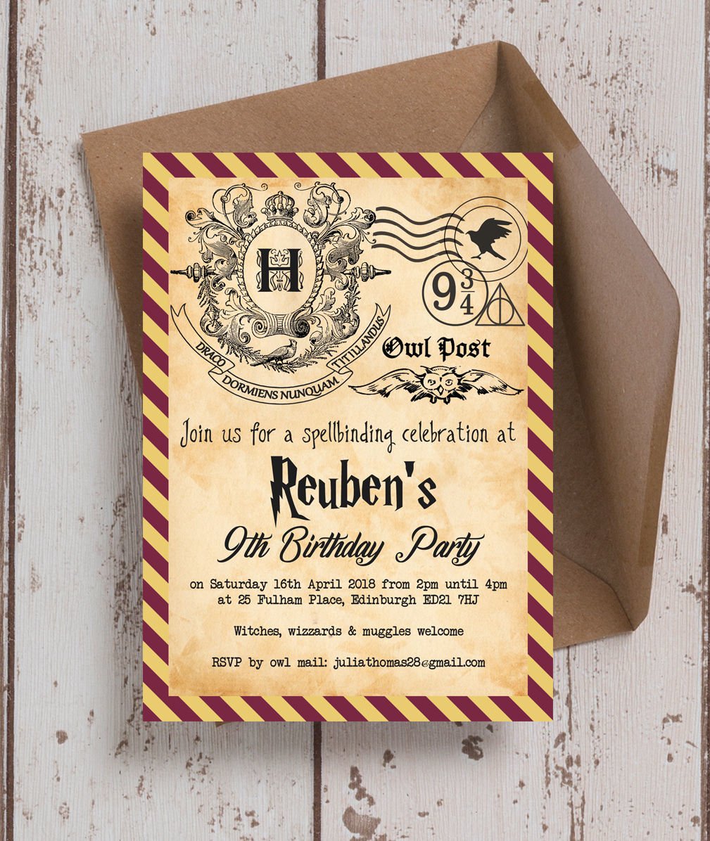 Harry Potter Ticket Invitation Template | FREE Printable Birthday