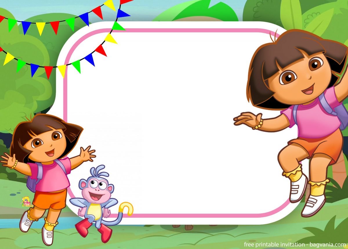 FREE Dora the Explorer Invitation For Your Little Explorers | Bagvania