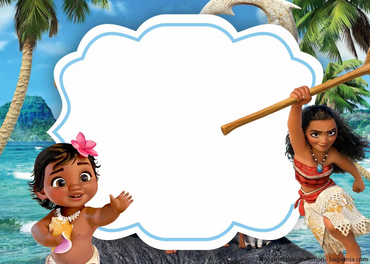 FREE Moana with Photo Invitation Template for Kids’ Beach Birthday ...