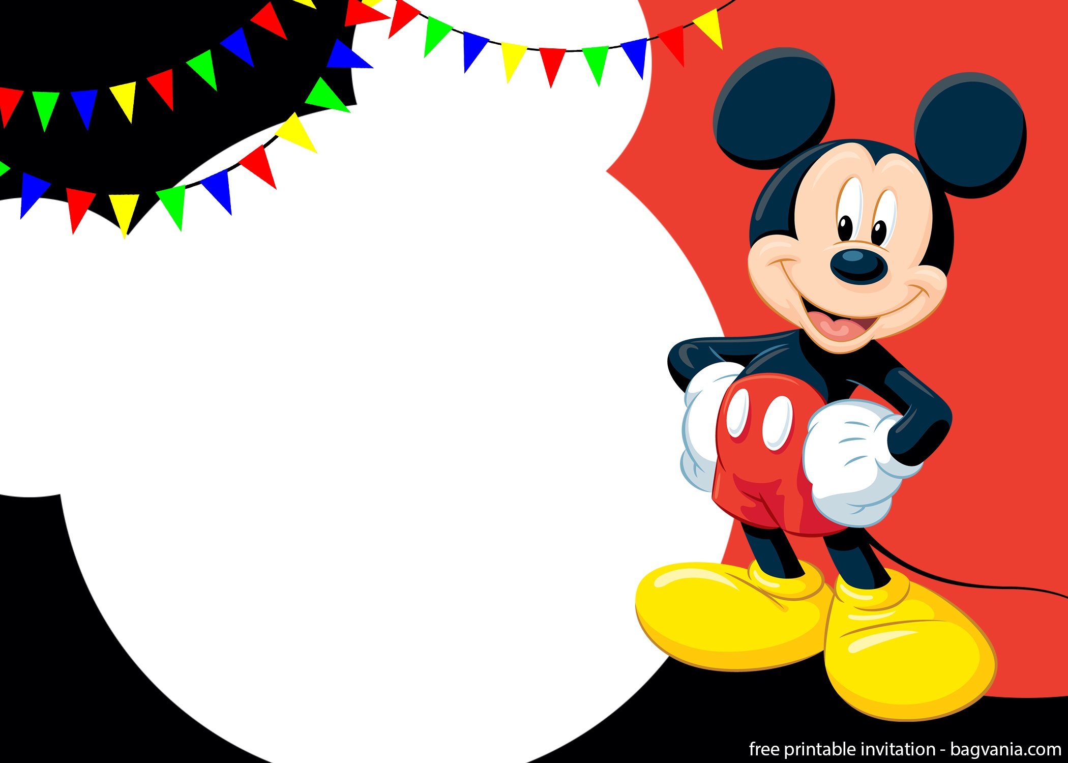 Free Printable Cute Mickey Mouse Invitation Templates FREE Printable 