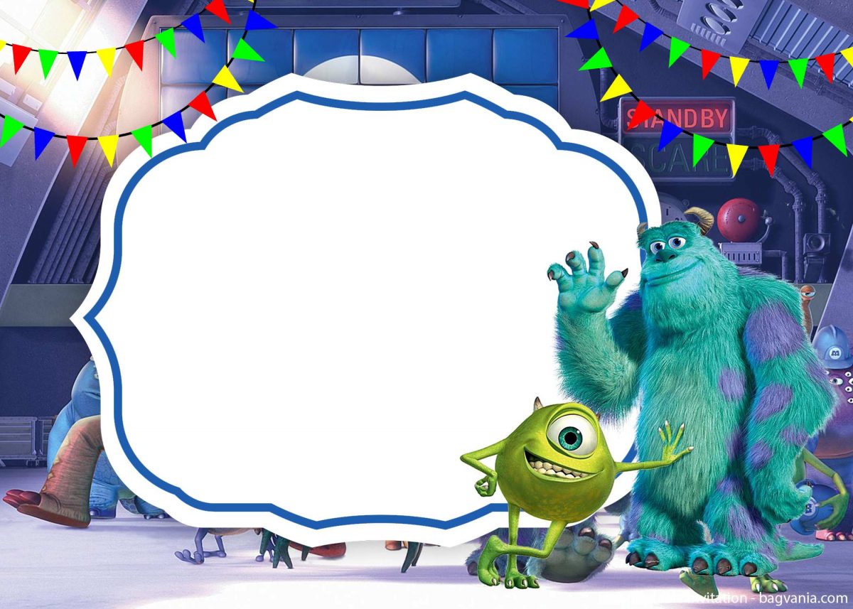 FREE PDF Invitation - Monster Inc. Birthday Invitations | Bagvania