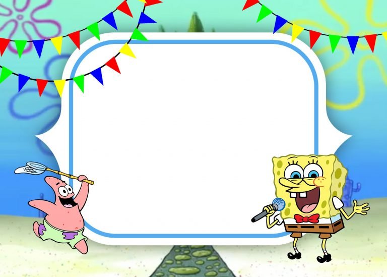 FREE Spongebob Invitation Template FREE Printable Birthday Invitation