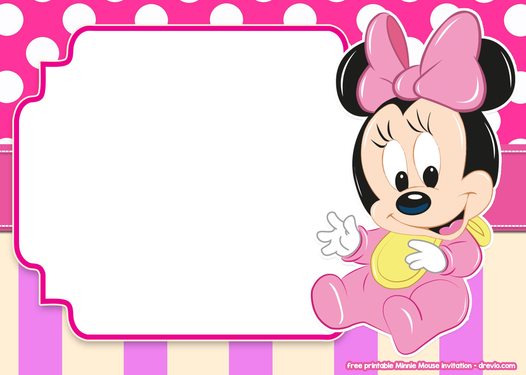 FREE Printable Minnie Mouse Pink Invitation Templates FREE Printable 