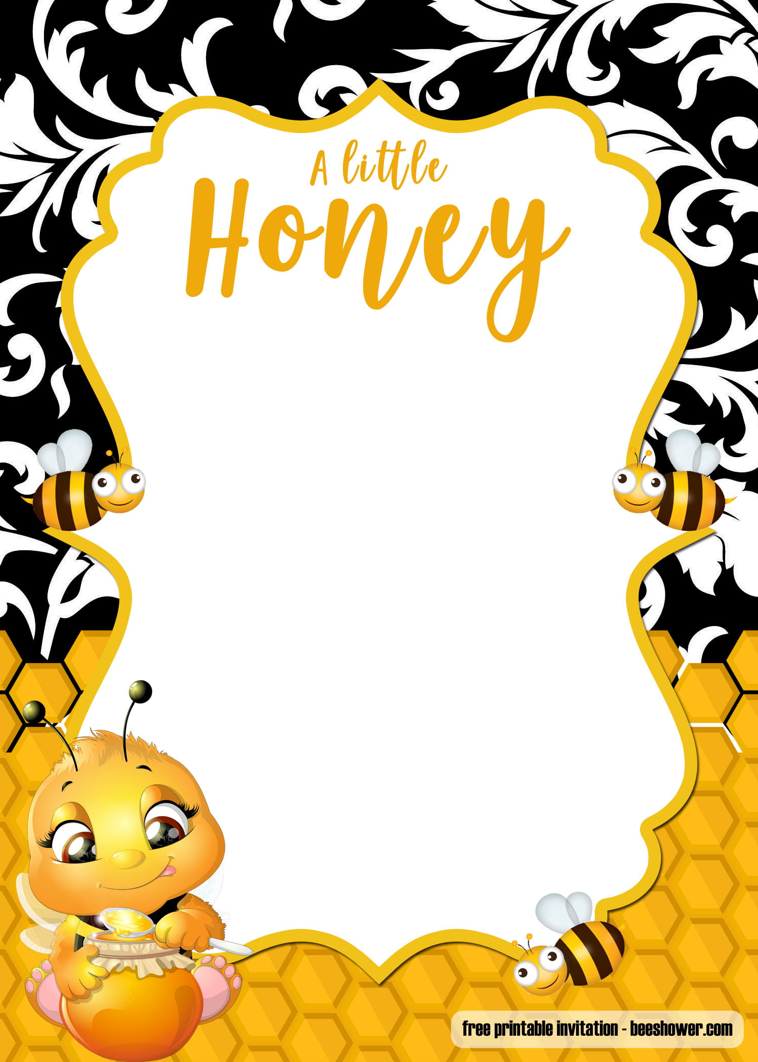 Free Bee Baby Shower Invitations For A Mommy To Bee Free Printable Birthday Invitation Templates Bagvania