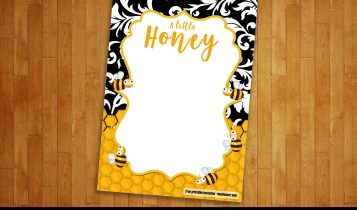 Free Printable Bumblebee Invitation Templates With Portrait and Yellow Background