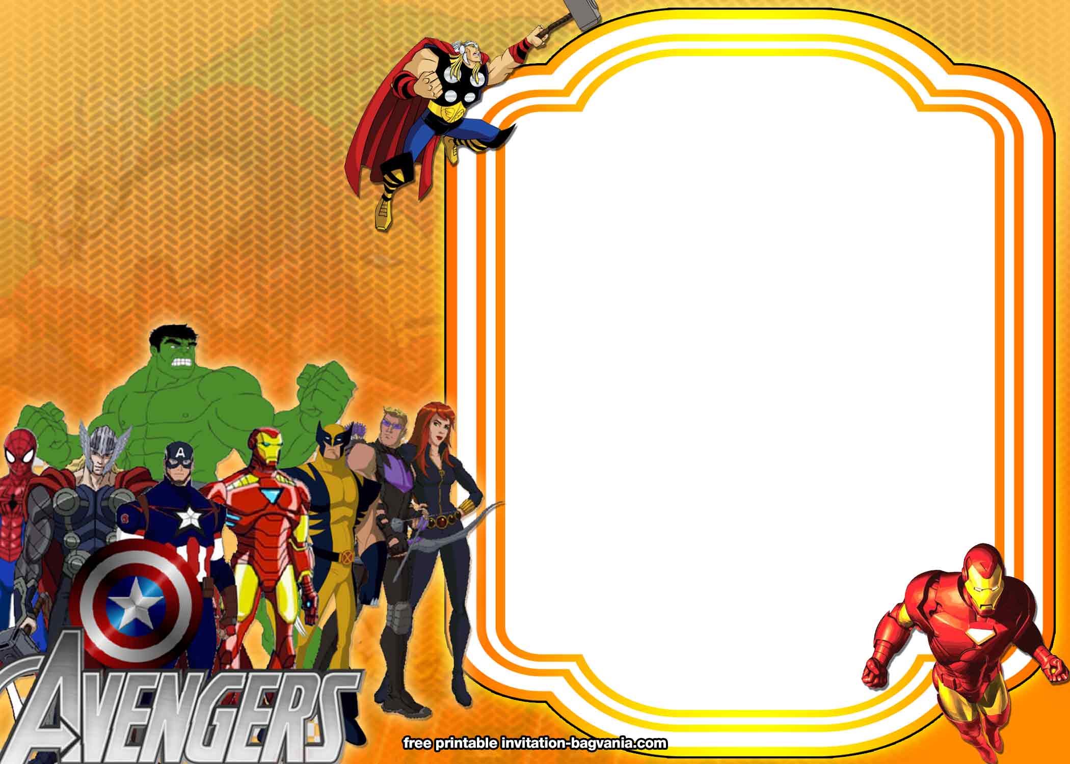 FREE Avengers:Endgame Birthday Invitation Templates  FREE Throughout Avengers Birthday Card Template