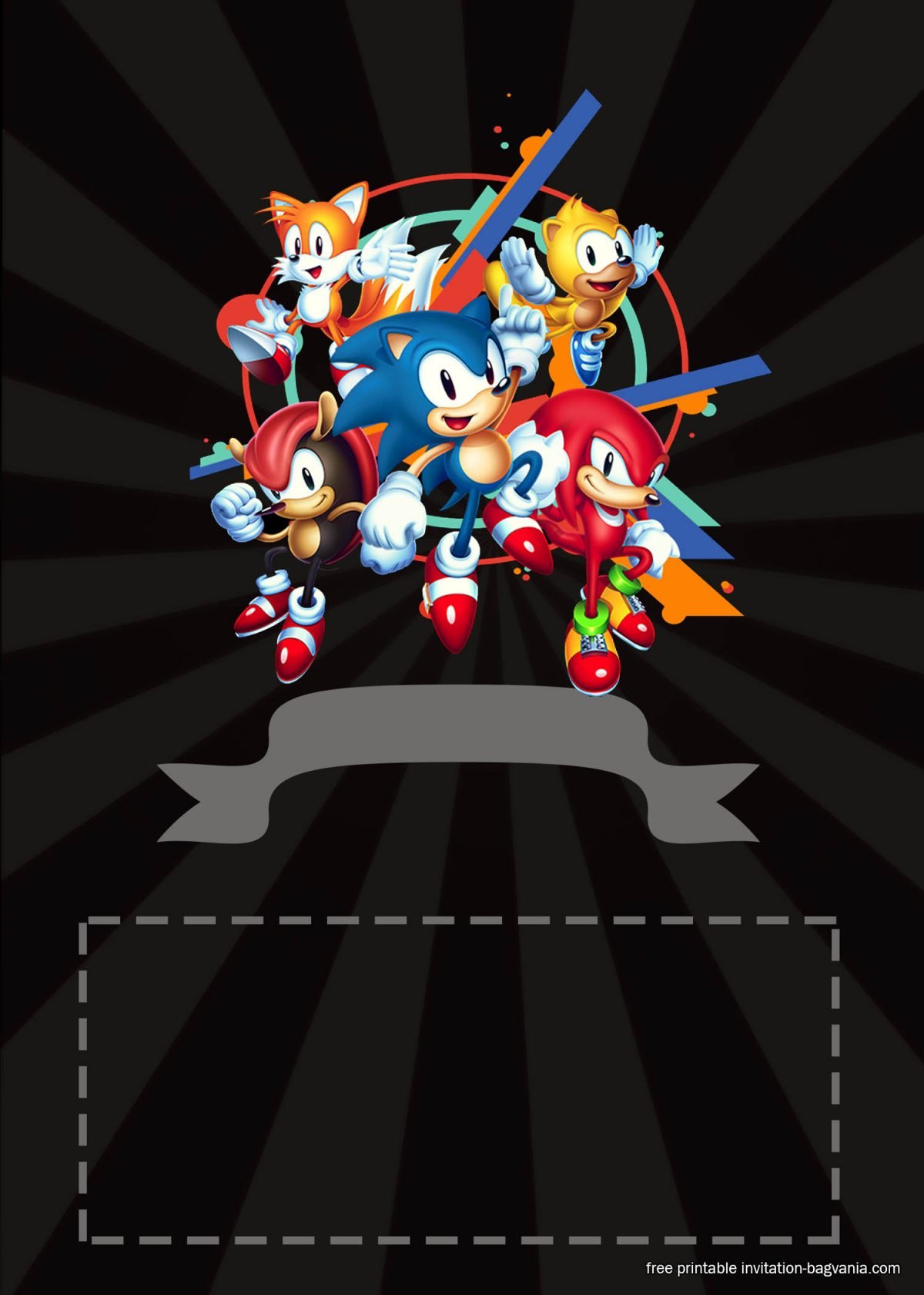 FREE Sonic the Hedgehog Invitation Templates FREE Printable Birthday
