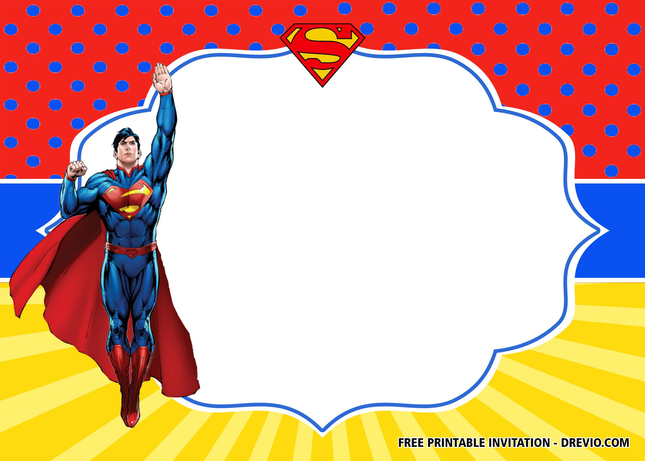 Free Superhero Superman Birthday Invitation Templates Free Printable Birthday Invitation Templates Bagvania